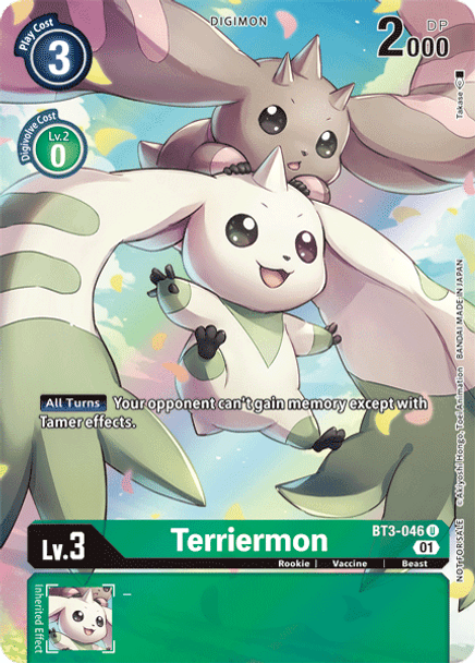 BT3-046: Terriermon BT06 1st Anniversary Box Topper