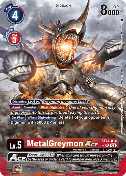 BT14-014: MetalGreymon ACE (Alternate Art)