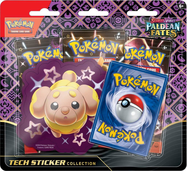 Pokémon TCG: Scarlet & Violet: Paldean Fates Tech Sticker Blister (Shiny Fidough)