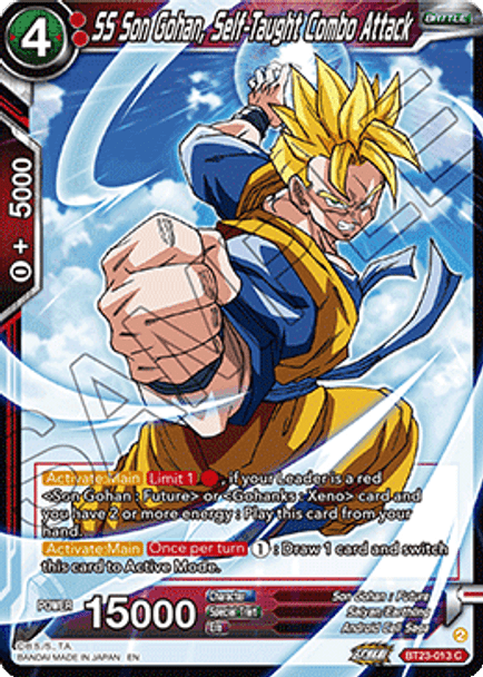 BT23-013: SS Son Gohan, Self-Taught Combo Attack