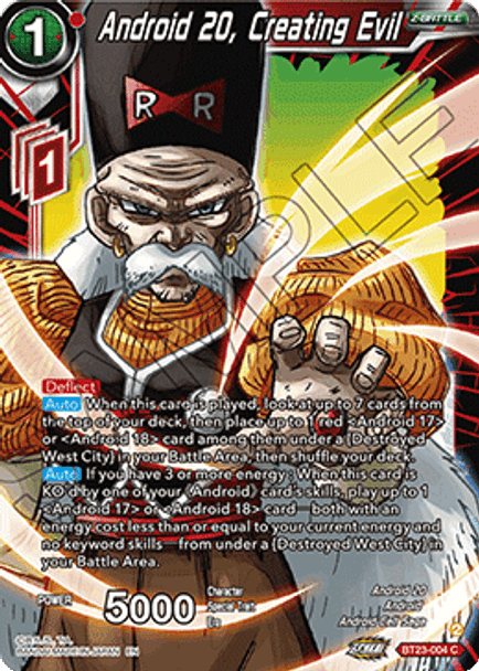 BT23-004: Android 20, Creating Evil (Foil)