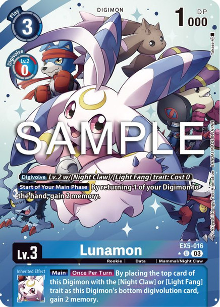EX5-016: Lunamon (Alternate Art)