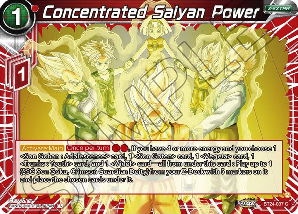 BT24-007: Concentrated Saiyan Power