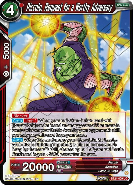 BT24-009: Piccolo, Request for a Worthy Adversary