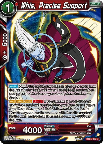 BT24-022: Whis, Precise Support