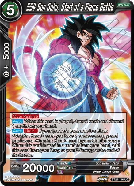 BT24-116: SS4 Son Goku, Start of a Fierce Battle
