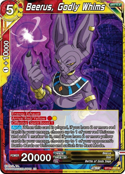 BT24-127: Beerus, Godly Whims