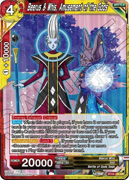 BT24-131: Beerus & Whis, Amusement of the Gods