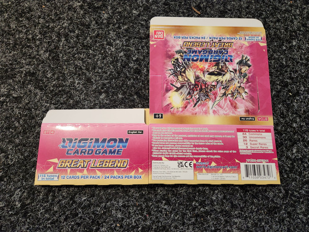 Digimon Card Game Great Legend Booster Box [BT04] *FLAT*