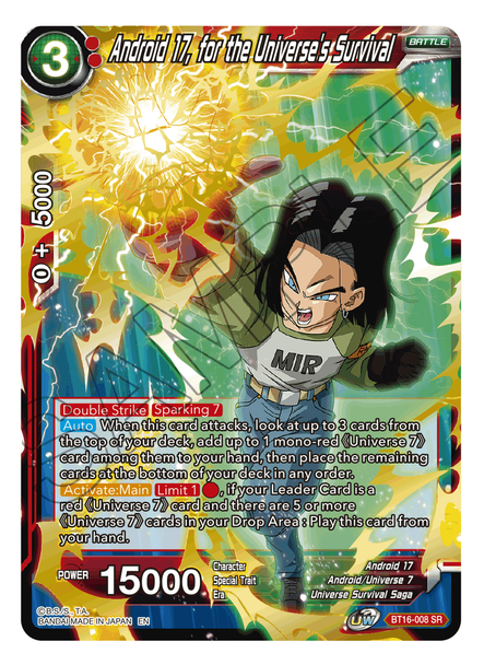 BT16-008: Android 17, for the Universe's Survival