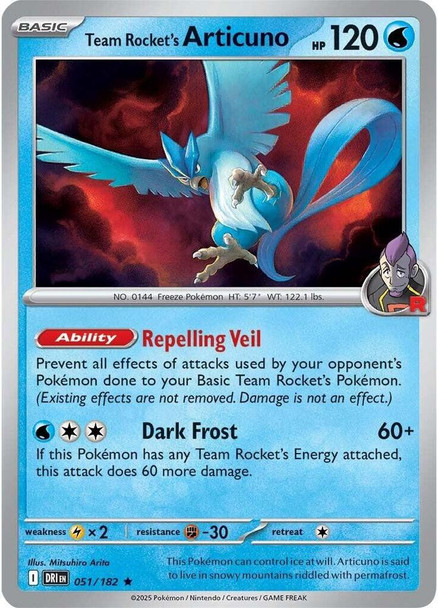 SV10-051/182: Team Rocket's Articuno