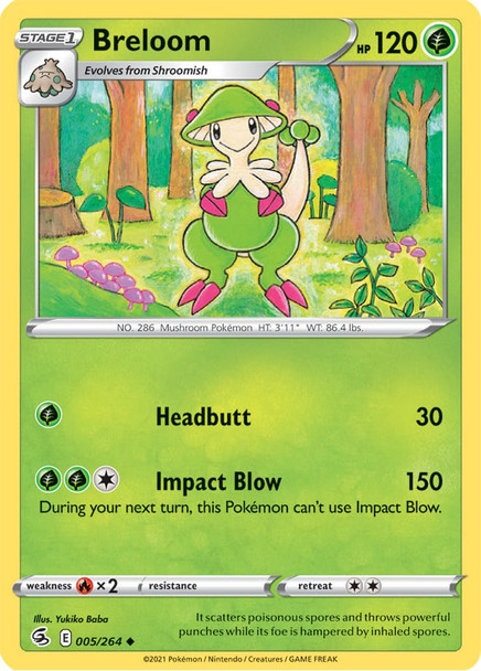 SWSH08-005/264: Breloom (Reverse Holo)