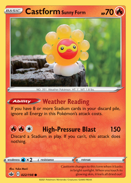 SWSH06-022/198: Castform Sunny Form (Reverse Holo)