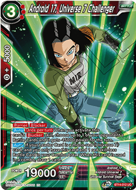 BT14-012: Android 17, Universe 7 Challenger