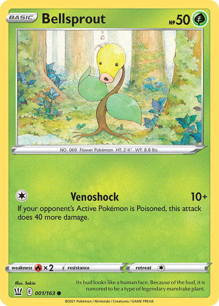 SWSH05-001/163: Bellsprout (Reverse Holo)