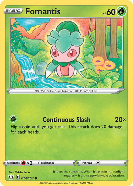 SWSH05-014/163: Fomantis (Reverse Holo)