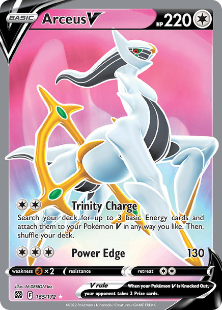 SWSH09-165/172: Arceus V (Full Art)