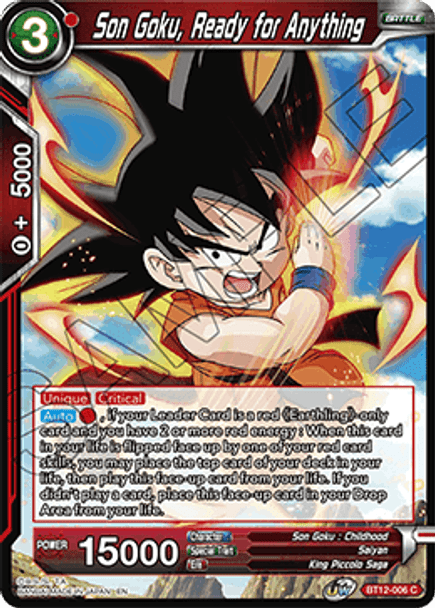 BT12-006: Son Goku, Ready for Anything (Foil)