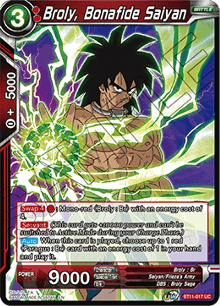 BT11-017: Broly, Bonafide Saiyan