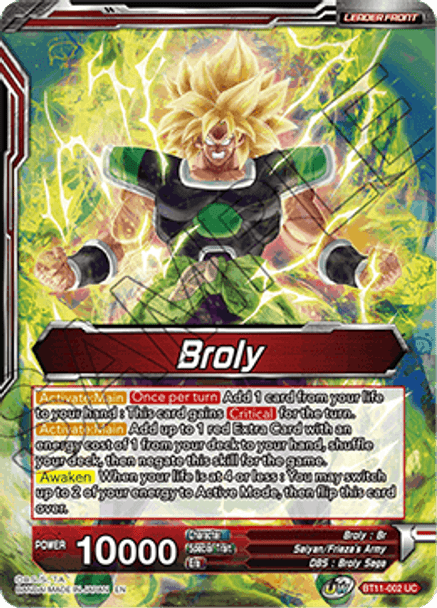 BT11-002: Broly // Broly, the Awakened Demon (Foil)