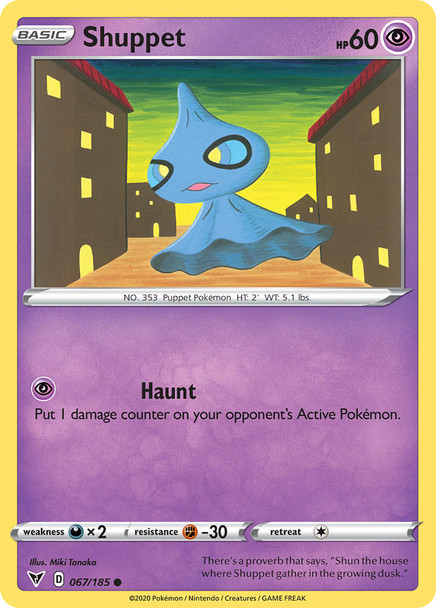 SWSH04-067/185: Shuppet (Reverse Holo)