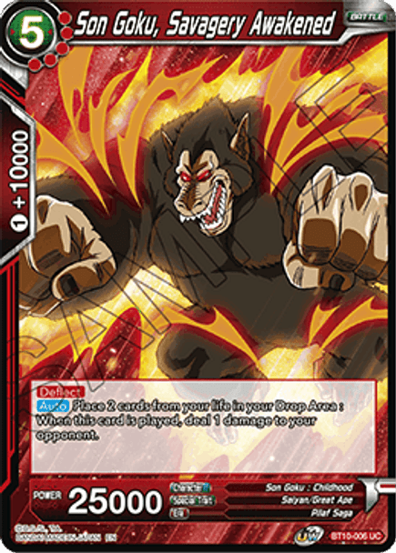 BT10-006: Son Goku, Savagery Awakened (Foil)