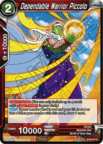 BT8-013: Dependable Warrior Piccolo