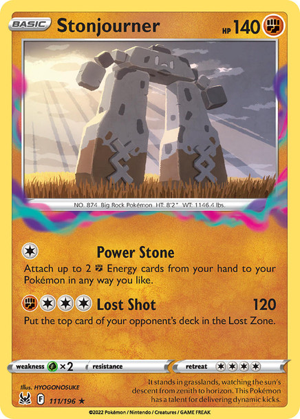 SWSH11-111/196: Stonjourner (Reverse Holo)