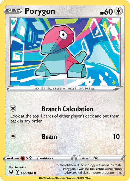 SWSH11-140/196: Porygon (Reverse Holo)