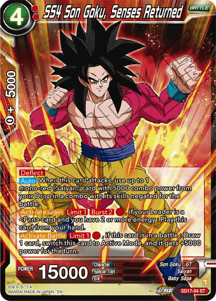 SD17-04: SS4 Son Goku, Senses Returned