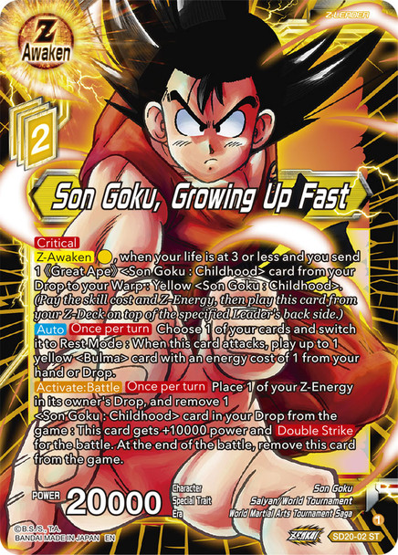 SD20-02: Son Goku, Growing Up Fast (Silver Foil)