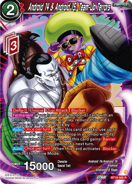 BT19-006: Android 14 & Android 15, Team-Up Terrors