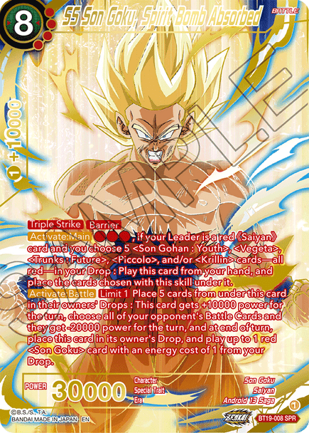 BT19-008: SS Son Goku, Spirit Bomb Absorbed (SPR)