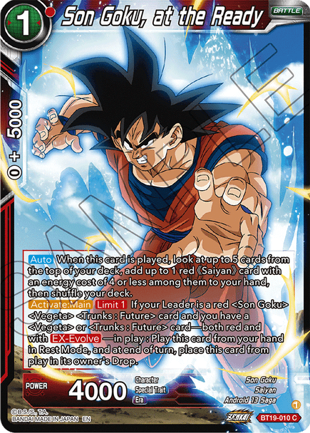 BT19-010: Son Goku, at the Ready