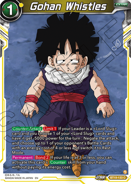 BT19-133: Gohan Whistles