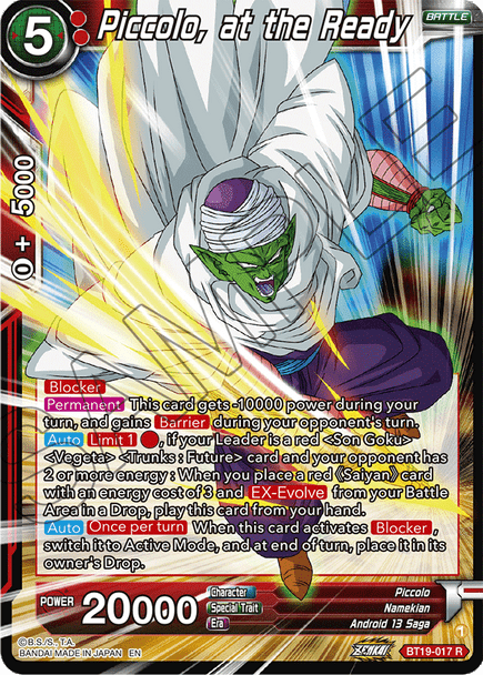 BT19-017: Piccolo, at the Ready (Foil)