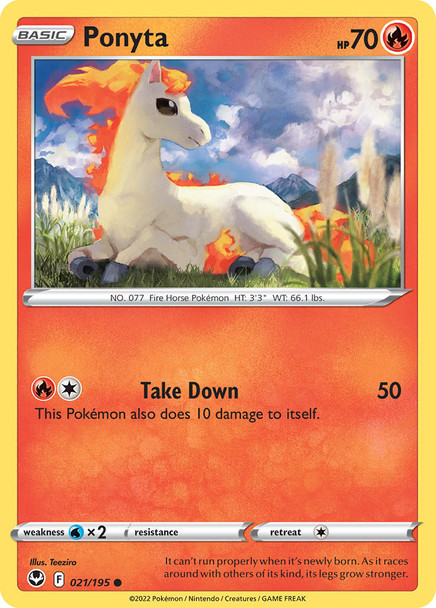 SWSH12-021/195: Ponyta (Reverse Holo)