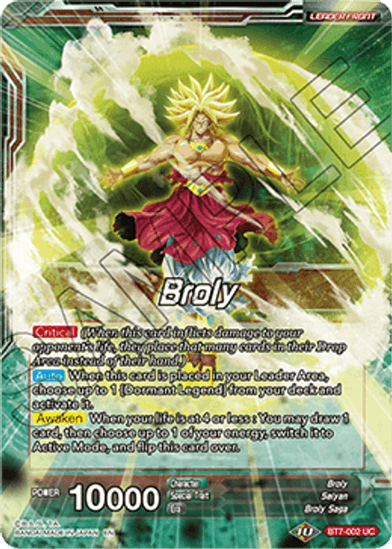 BT7-002: Broly // Broly, Recurring Nightmare