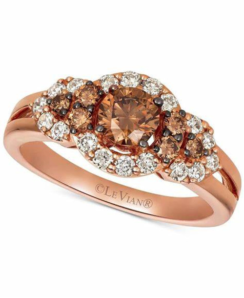 Le Vian Chocolate Diamonds & Nude Diamonds Ring in 14k Rose Gold