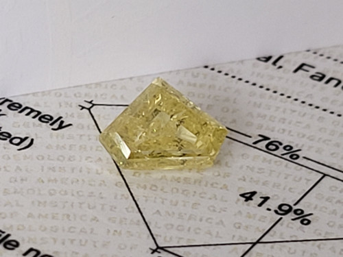 GIA CERTIFIED 2.35 Carat Natural FANCY INTENSE YELLOW EVEN DIAMOND