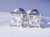 1.20ct.tw. NATURAL PRINCESS Diamond Stud Earrings in 14K WHITE GOLD