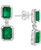 EFFY Collection EFFY Emerald & Diamond Drop Earrings 14k White Gold