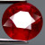 3.36 carat ROUND FACET DARK BLOOD RED NATURAL RUBY MADAGASCAR