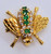 Mayor's green Emerald and Diamond Bumble Bee 18K 750 YELLOW GOLD BROOCH BROOCH PIN