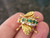 Mayor's green Emerald and Diamond Bumble Bee 18K 750 YELLOW GOLD BROOCH BROOCH PIN