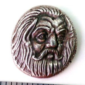 ANCIENT GREEK COIN Pantikapaion.  314-310 BC Æ 22mm Silver coin