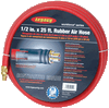 1/2" ID x 25' rubber air hose with 3/8" MNPT ends and bend restrictions