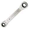 Offset Ratcheting Box-End wrench, Size: 1/4 x 5/16,12 Point ,Total Length: 4-1/4"