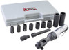 Flexible Head Air Ratchet Set With Sockets In Metrics