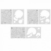 ANEST IWATA Artool? FH-SK24SP Horror of Skullmaster Series Freehand Airbrush Template Set, Mylar, Transparent